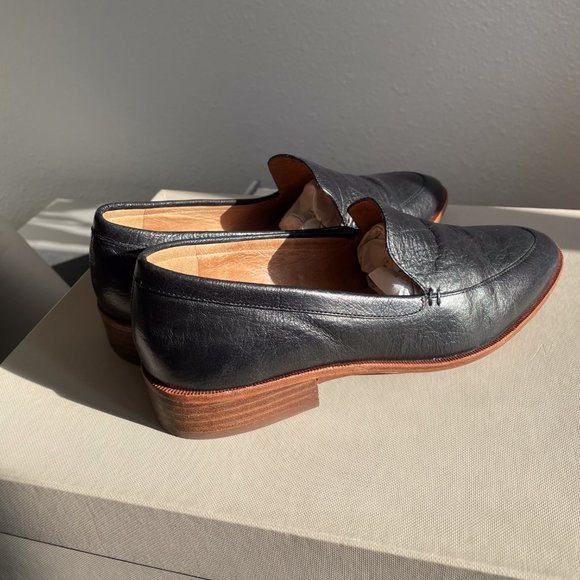Madewell The Frances Loafer Women’s Size 6.5 Black Leather - Picture 2 of 8
